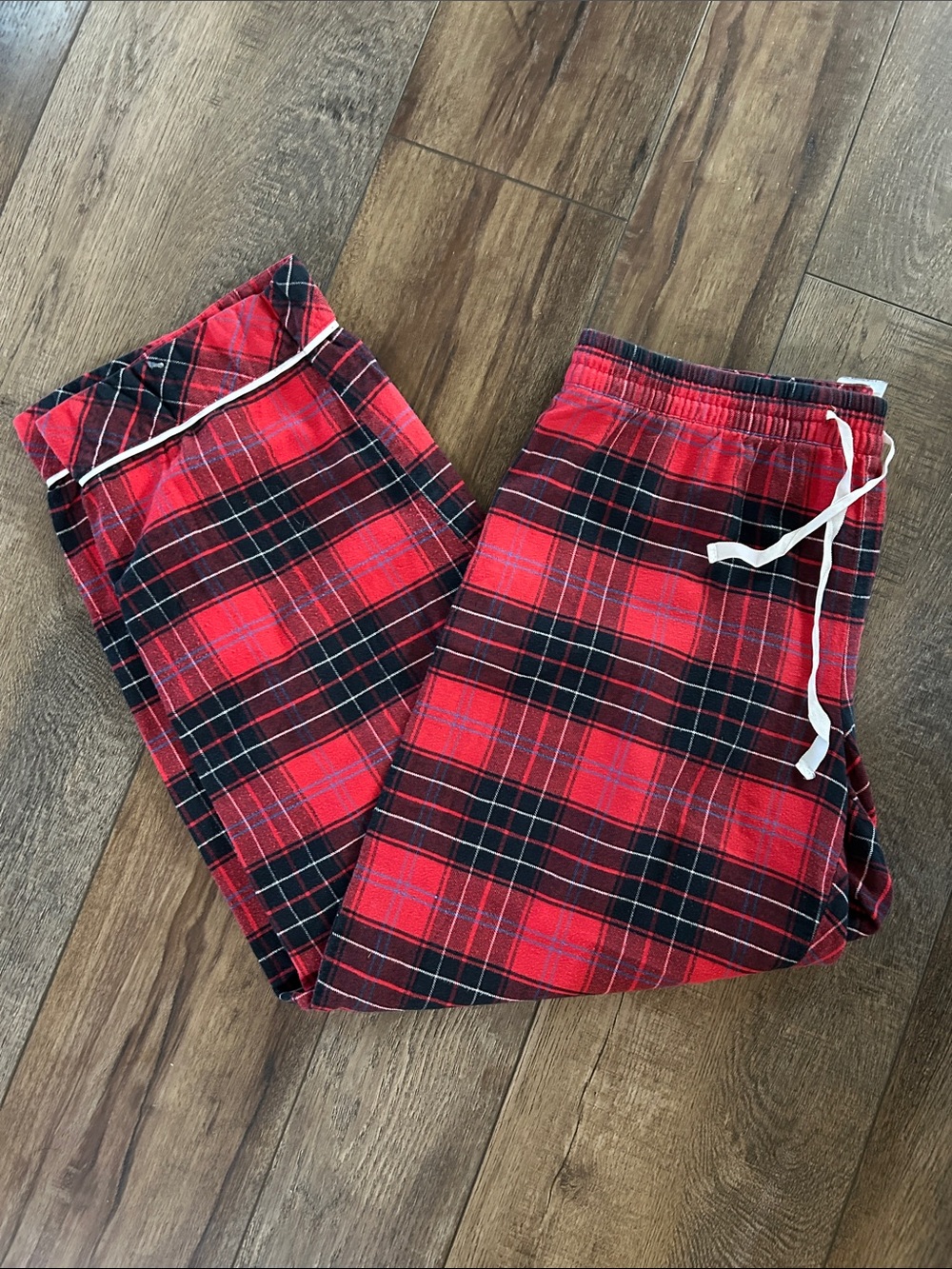 Gap Red Plaid Drawstring Sleep Pants
